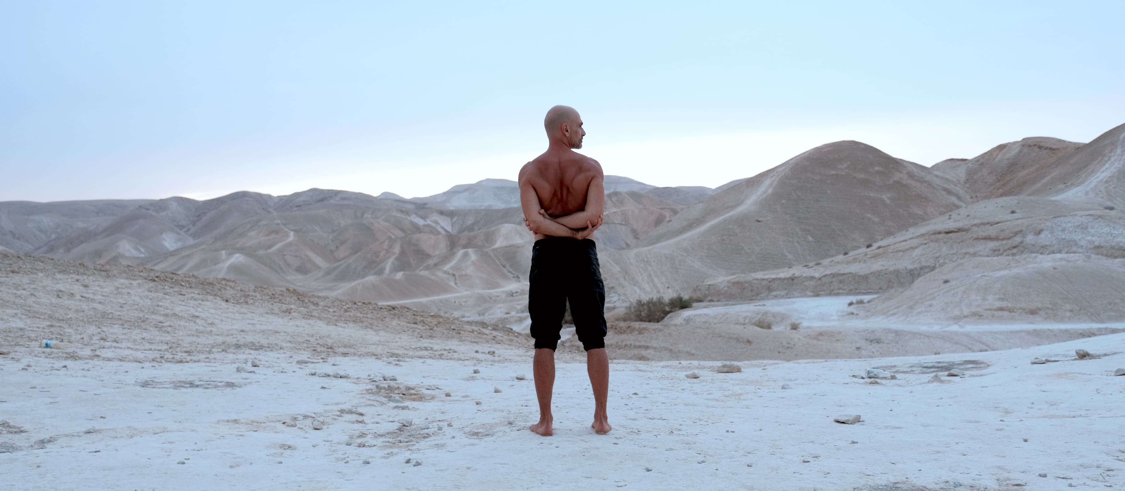Desert landscape meditation background